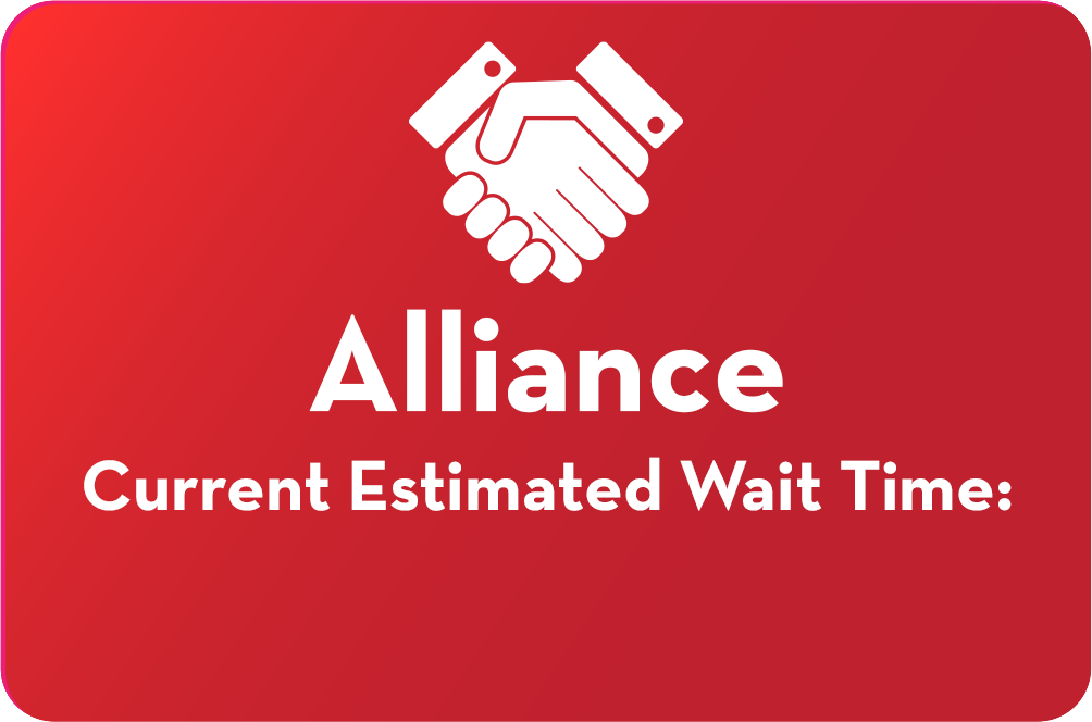 Alliance Estimated Wait Time is